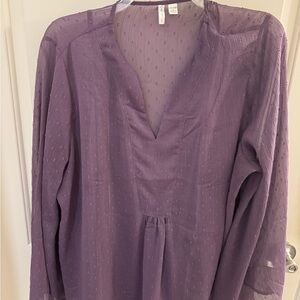 Cato Lavender Textured Blouse